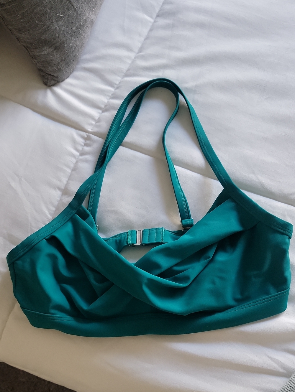 Athleta Teal Draped Swim Bralette